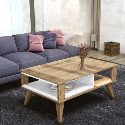 Table basse rectangulaire avec rangement