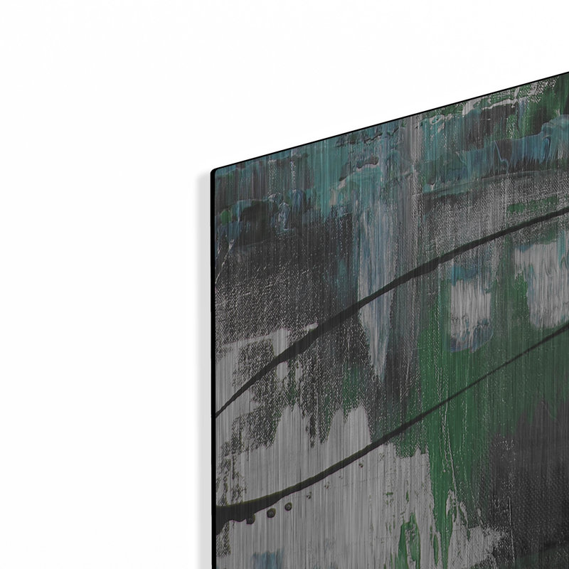  «Moody Blues Abstract A» par Jean Plout, art mural en métal, 24 po x 12 po, 24 po x 12 po