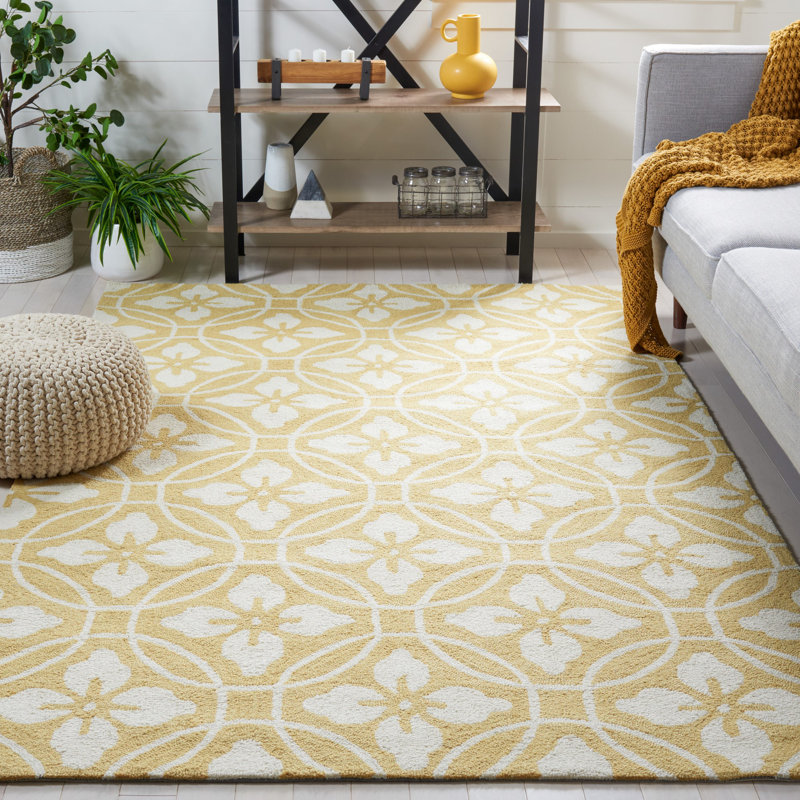 Kosinski Hand Hooked Performance Abstract Rug, Rectangle 5' x 8'