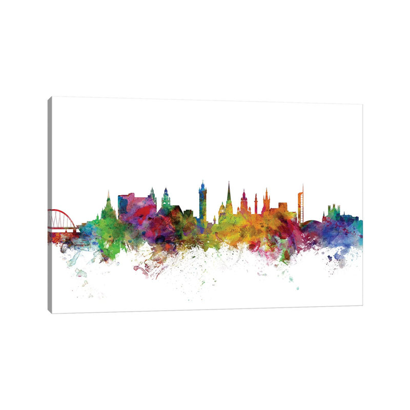 Glasgow, Scotland Skyline by Michael Tompsett - Wrapped Canvas Gallery-Wrapped Canvas Giclée, 20.32 cm H x 30.48 cm W