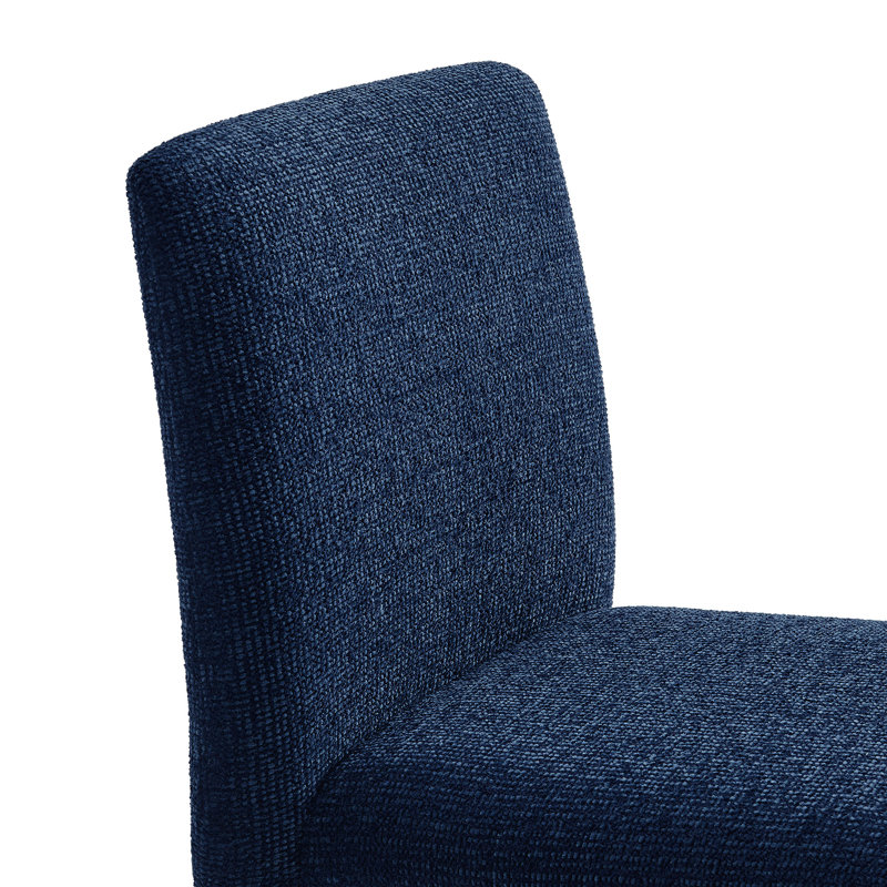 Rhodes Vegan Leather Upholstered Dining Chair, Navy