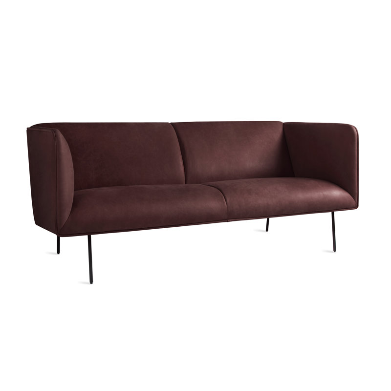 Dandy Sofa, 32" H x 86" W x 37" D, Oxblood Genuine Leather