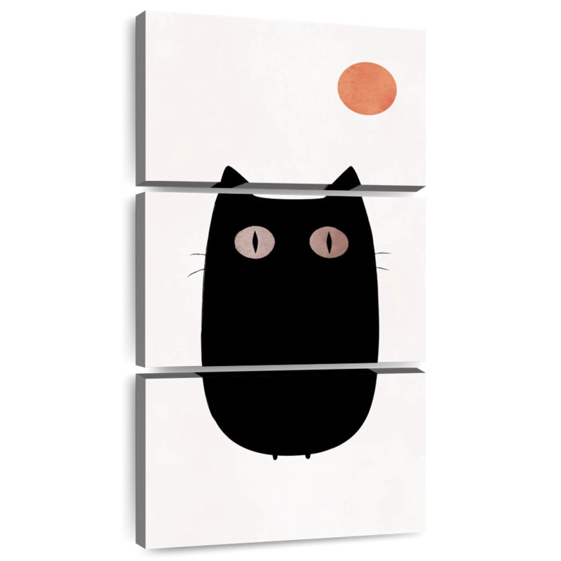 Chat curieux, H 44 po x l 21 po