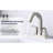 Bathroom Sink Faucet Brushed Nickel 2-Handle 4 Inch Center-Set Bathroom Sink Faucet, Sink Drain With Overflow Hole And 2 Supply Lines Included, Modern Vanity Basin Faucet