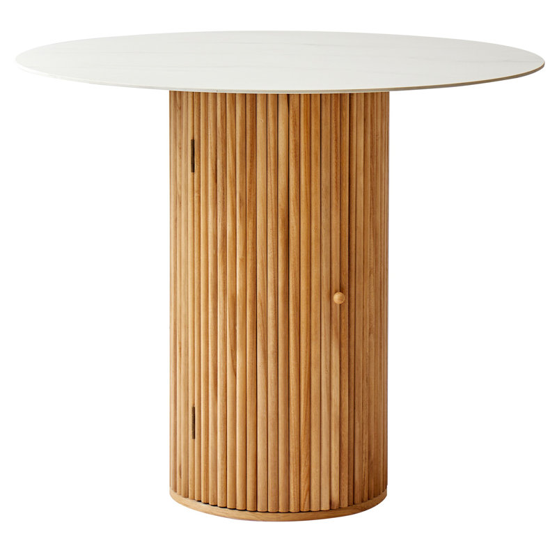 Table de salle à manger Walton, Marbre, Brun