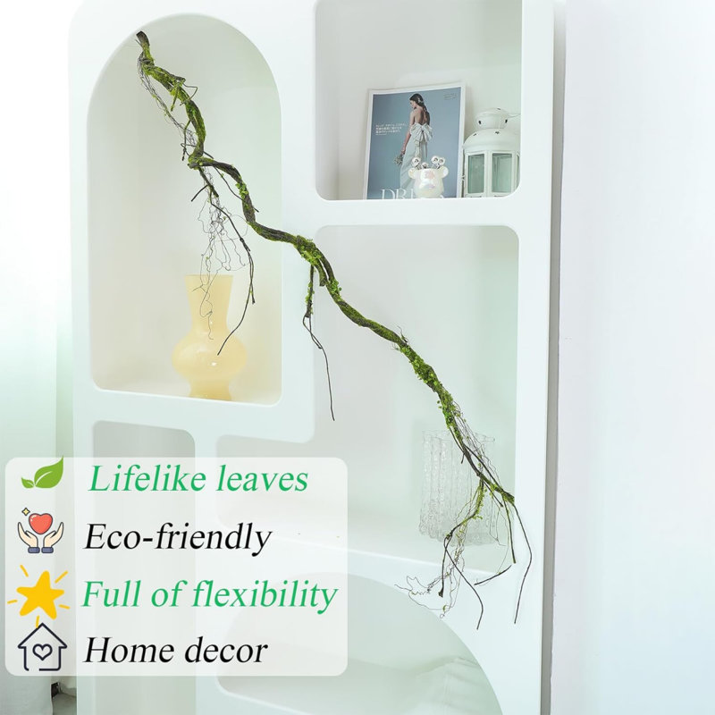 Artificial Bendable Twigs Branches Reptile Climbing Vines Trunk Grapevine Garland Moss Creeper Plants Fall Stems