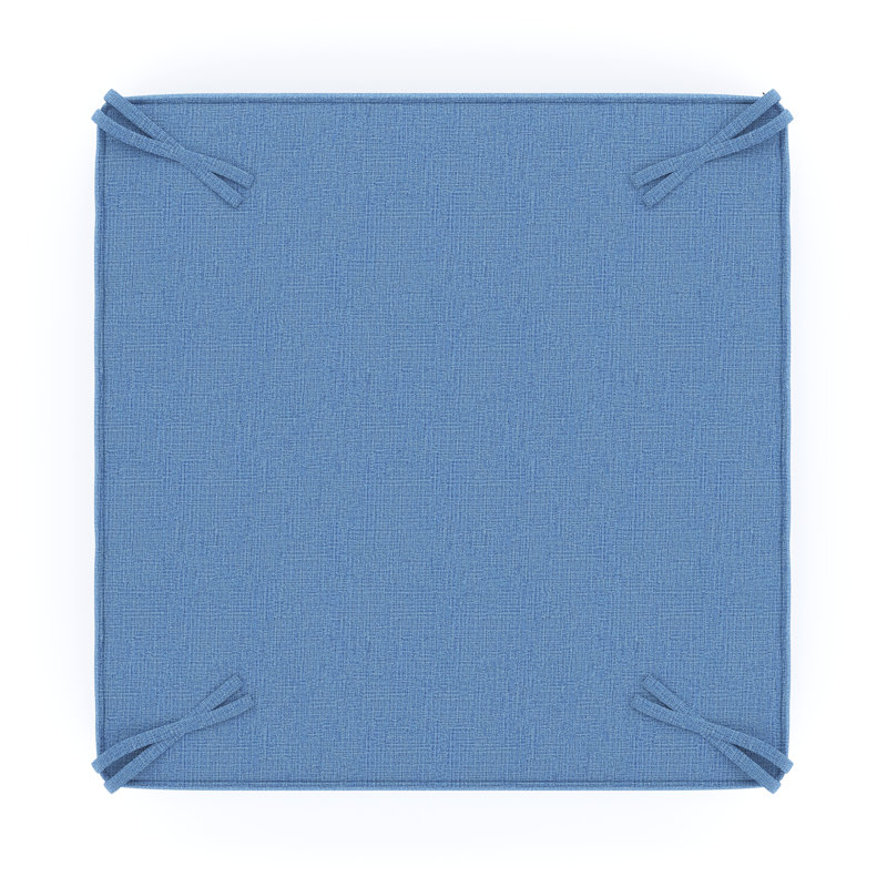 Sunbrella® Outdoor Ottoman Cushion, Cast Ocean Sunbrella® Plainweave