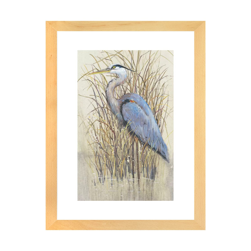 «Wading II» par Timothy O 'Toole - impression d'art graphique, Cadre papier naturel, H 32 po x l 24 po x P 1 po