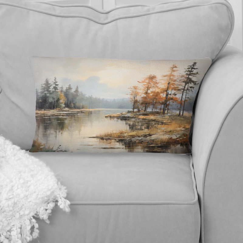 Coussin Lakeside Fall Foliage Serenity II - Lake River