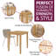 Langdon 2 - Person Rubberwood Solid Wood Dining Set