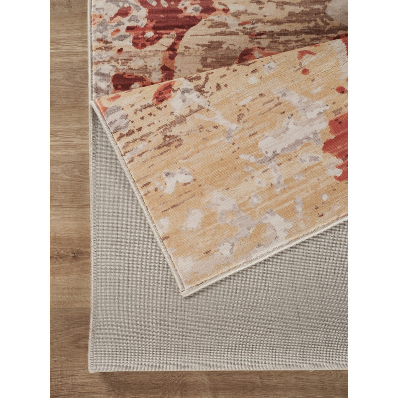 Tapis multicolore à motif abstrait Eckenrode, 5 pi 3 po x 7 pi 3 po