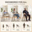  Chaises de salle à manger de style médiéval, chaises d'appoint rembourrées avec dossier incurvé et accoudoirs confortables-133687412