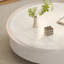 Table basse simple en marbre de style crème de luxe-104935558
