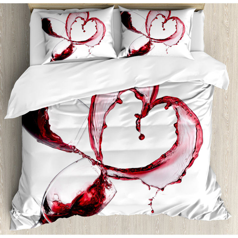 Wine Modern & Contemporary Duvet Cover, King