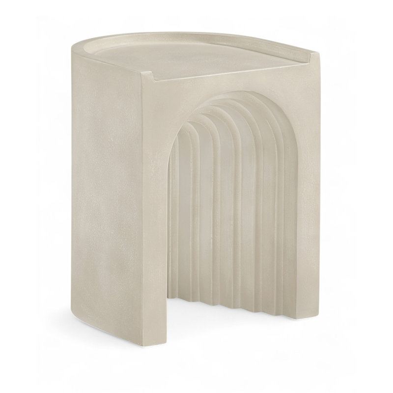 Avenda Concrete End Table, Beige