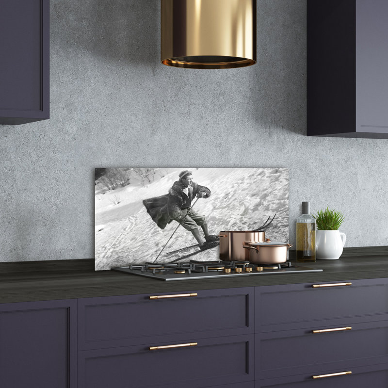 Damoah 50cm W x 100cm L Glass Peel and Stick Panel