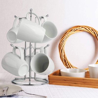 Cup Tree For Counter Large Mugs With 6 Hooks