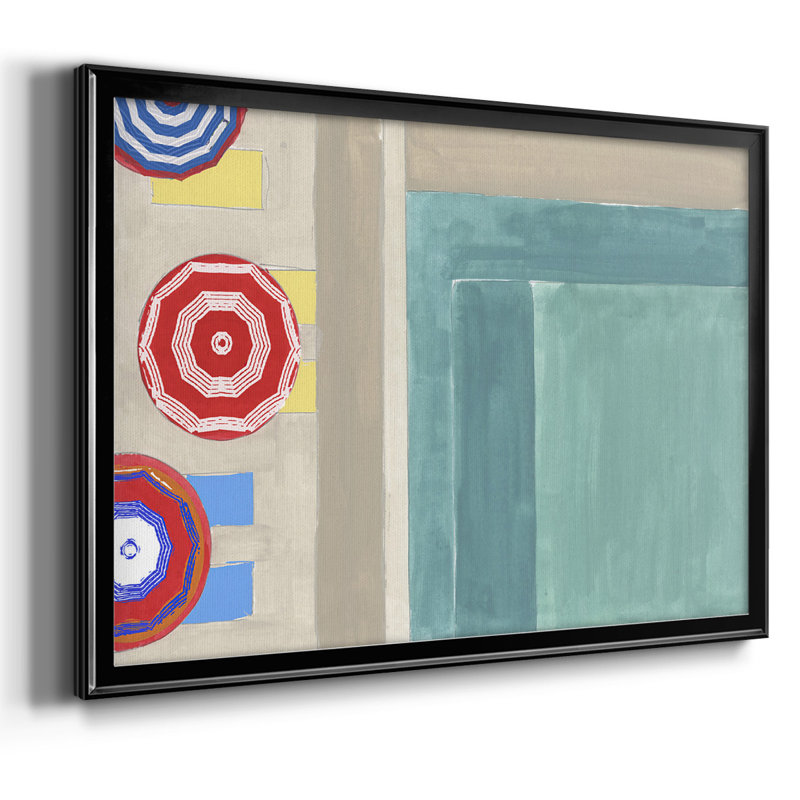 " By The Pool I ", Black, 14" H x 20" W x 1.5" D