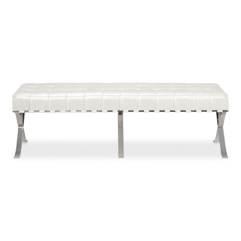 Catalunya Upholstered Bench, White