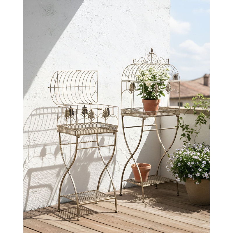 43cm W Iron Shelving Unit, Black