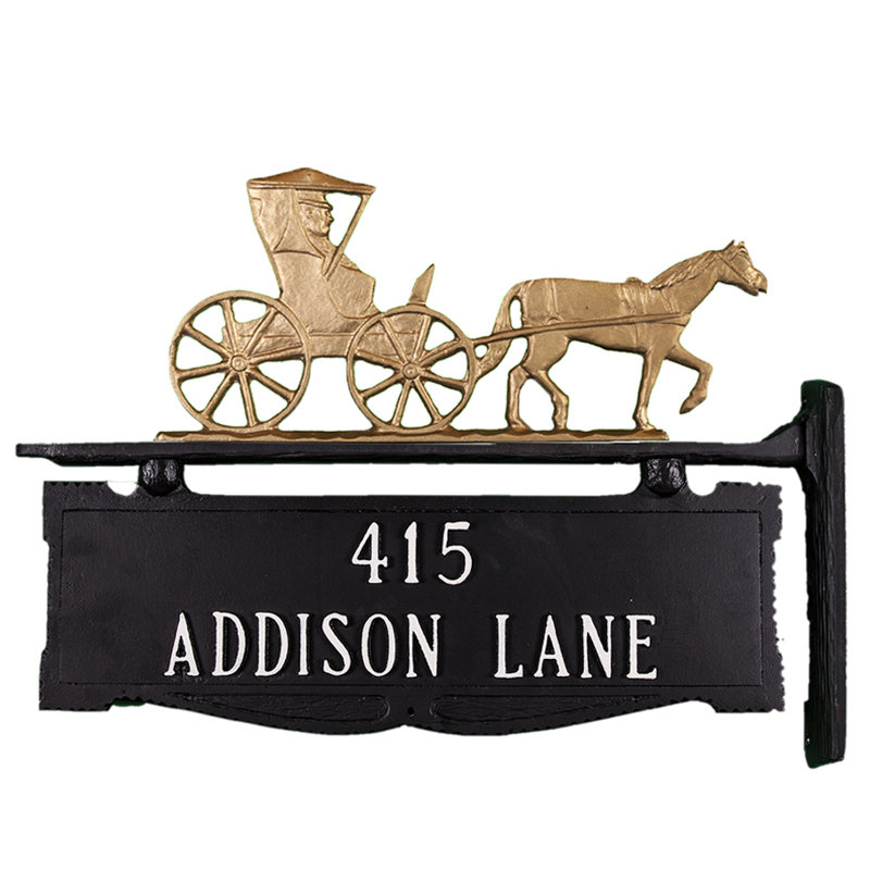 2-Line Address Post, Yes, Gold Bronze