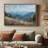 Serene Blue Mountain Landscape with Wildflowers Scenic Framed Print Wall Art-864583662-864583661