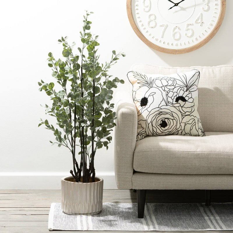 Eucalyptus artificiel 46 po en pot