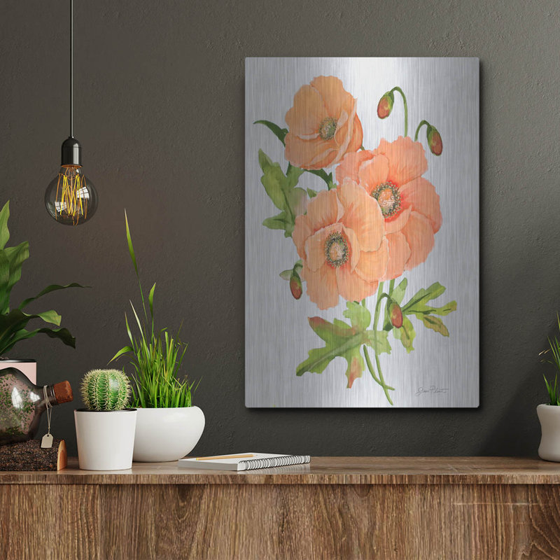  «Botanicals 5» par Jean Plout, art mural en métal, H 16 po x l 12 po