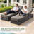Laguna Outdoor Patio Chaise Lounge Chair, Luxury Rattan Recliner With 6-Position Backrest & 5-Inch Thick Cushions Set Of 2-483704282