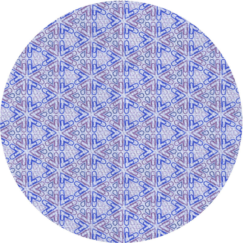 Geometric Indoor Rug, Round 8'