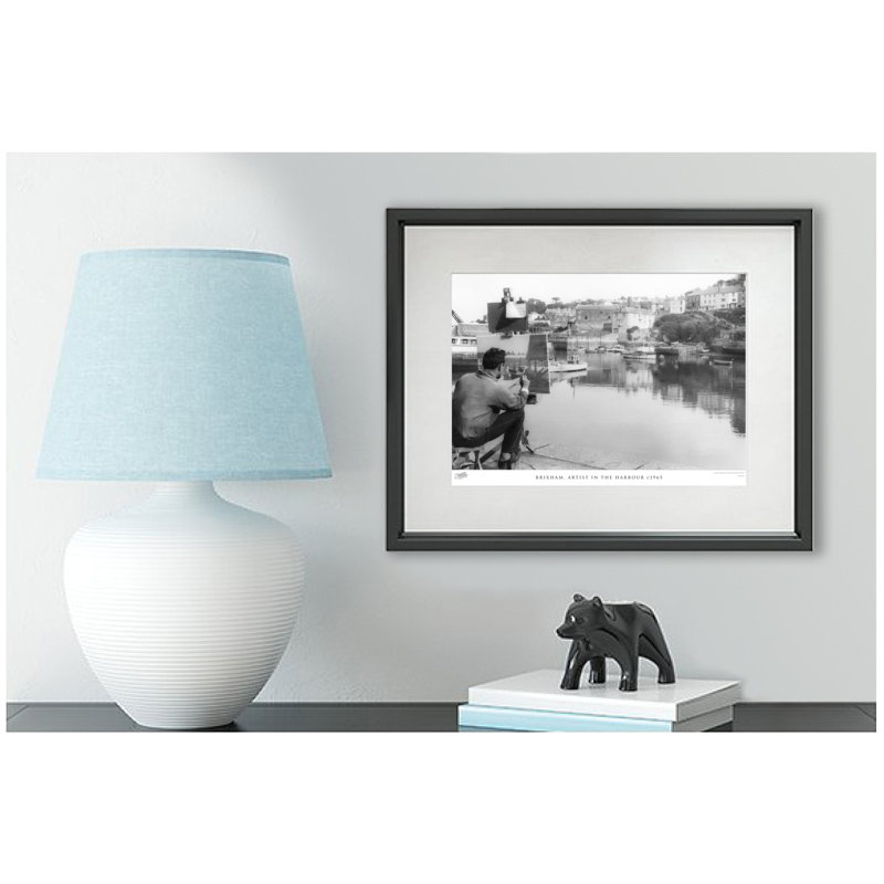 Brixham, Artist In The Harbour C1965 - Single Picture Frame Print, 40cm H x 50cm W x 2.3cm D