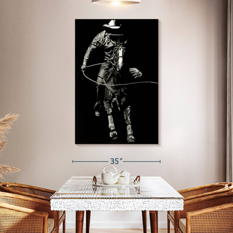 Lelar Scratchboard Rodeo VIII, 51" H x 34" W
