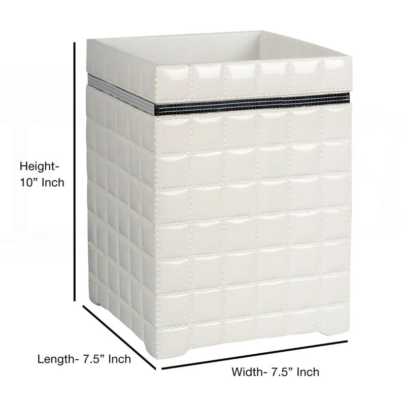 Corbeille à déchets en résine durable au design compact, idéale pour les salles de bain, les chambres et les bureaux