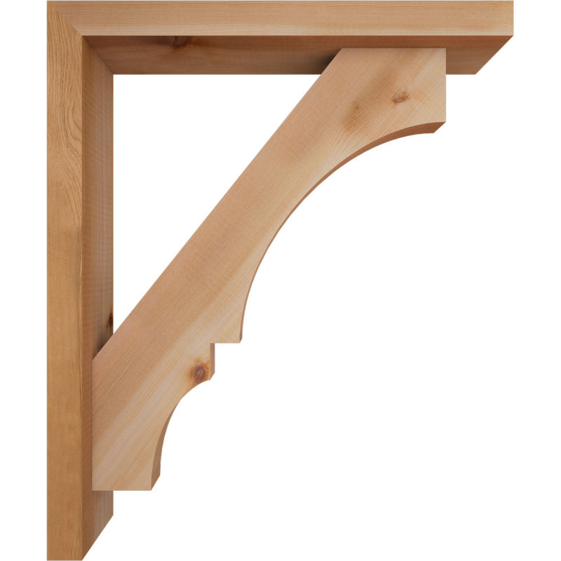 Balboa Block Offset Brace Bracket, 24 x 20, 3 1/2"W Western Red Cedar (Smooth)