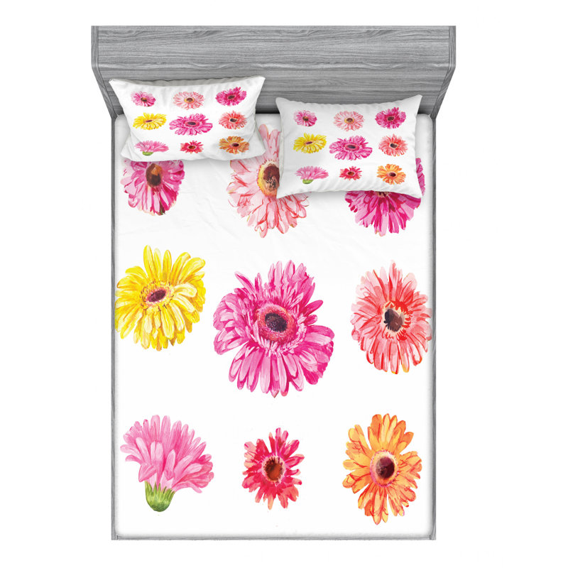 Microfiber Sheet Set, Queen Sheet Set with Fitted Sheet