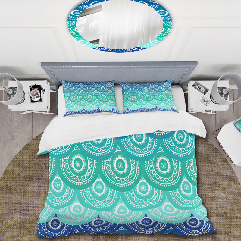 Ensemble de housse de couette Ethnique Ocean Waves - Polyester en microfibre