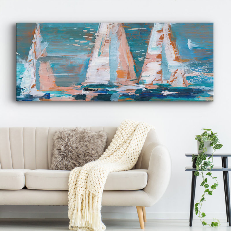 Toile tendue Pop Regatta II-Gallery, H 20 po x l 50 po x P 1,5 po