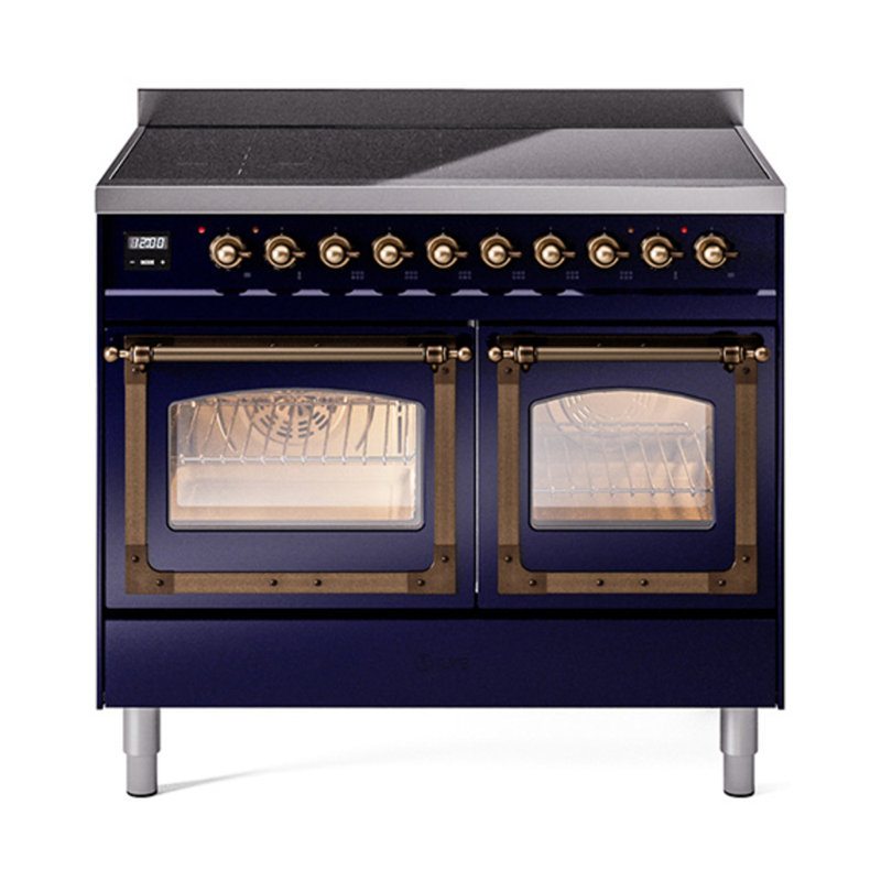 ILVE Nostalgie II Noblesse 40 po à induction, Midnight Blue/Burnished