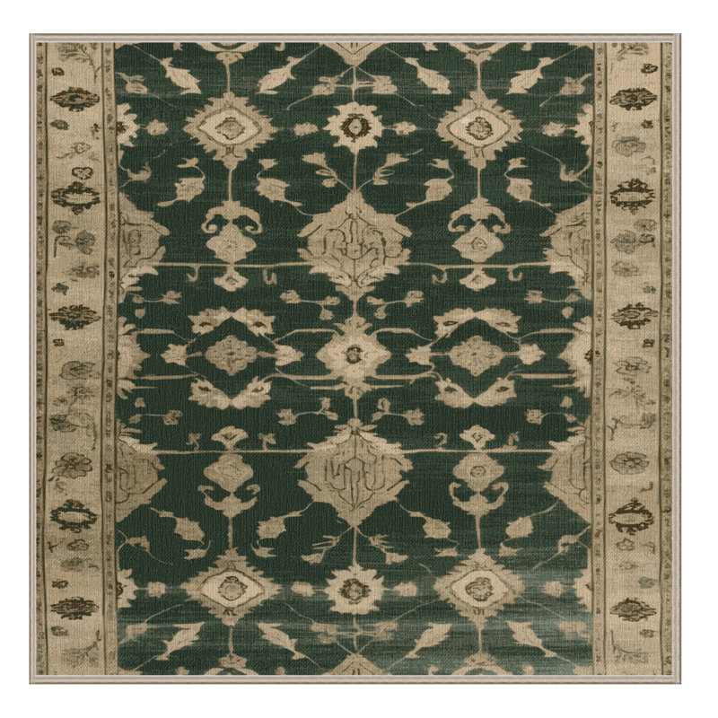 Tapis brun lavable à la machine, Carré 3 pi