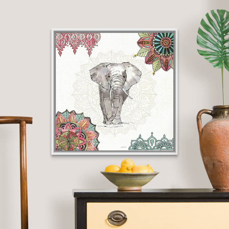 Reproduction d'art sur toile, H 26 po x l 26 po x P 2 po, Toile avec cadre blanc