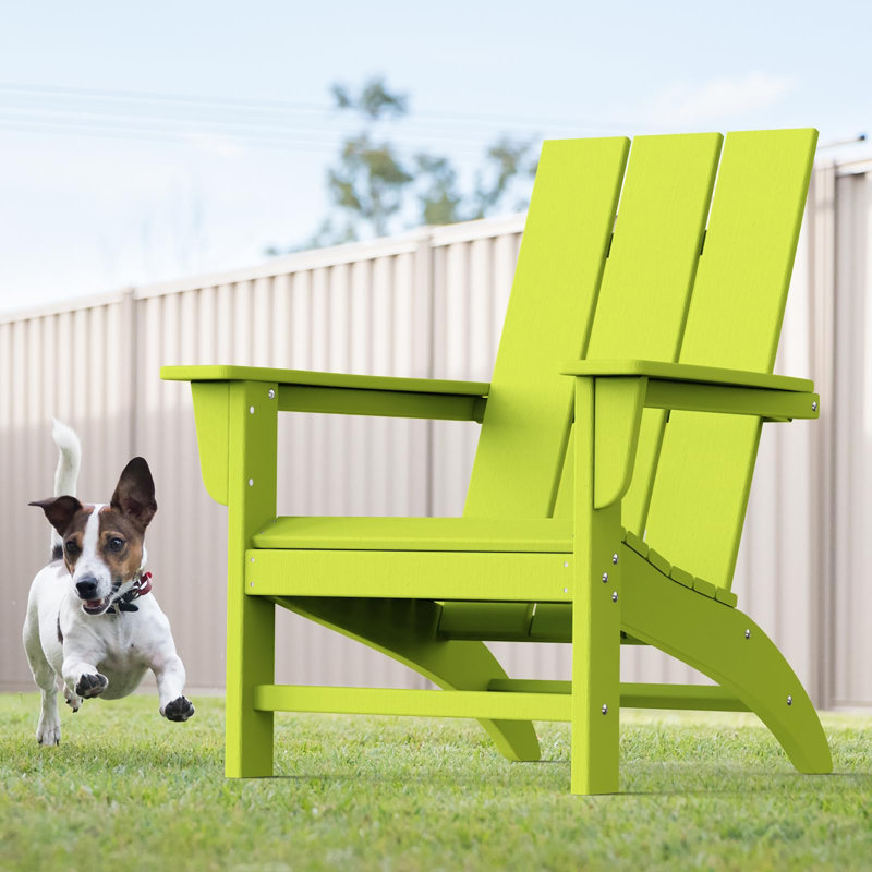 Adirondack Chair with Cup Holder, Lime