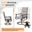 7-Piece Outdoor Swivel Patio Dining Sets, 360° Rotation Metal Frame Patio Chairs with Thickened Teslin Fabric, Armrest Outdoor Dining Chairs for Deck, Backyard-1509989377