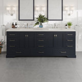 Lark Manor™ Euen 84"W X 22"D Double Sink Bathroom Vanity With Countertop
