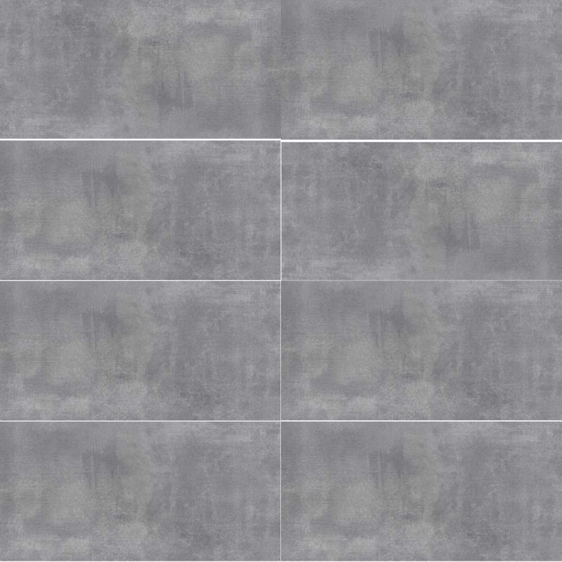Carreau de porcelaine mat pour plancher et mur 12 po x 24 po Studio, Gris