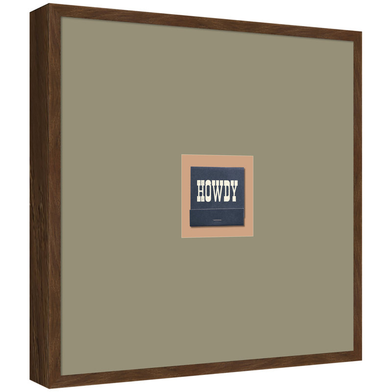 «Howdy Matchbook Blue Square» par Megan Ryan, reproduction d'art encadrée, H 25 po x l 25 po