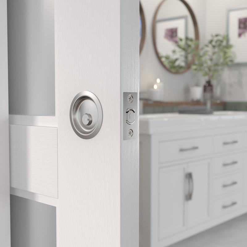 Pocket Door Pull, Brushed Nikel