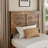 Farmhouse Bed Frame Twin Size，Wooden Platform Bed Frame with Headboard No Box Spring Needed-74090148-74112608