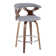 Betuel Swivel Upholstered Counter Stool with Solid Wood Frame