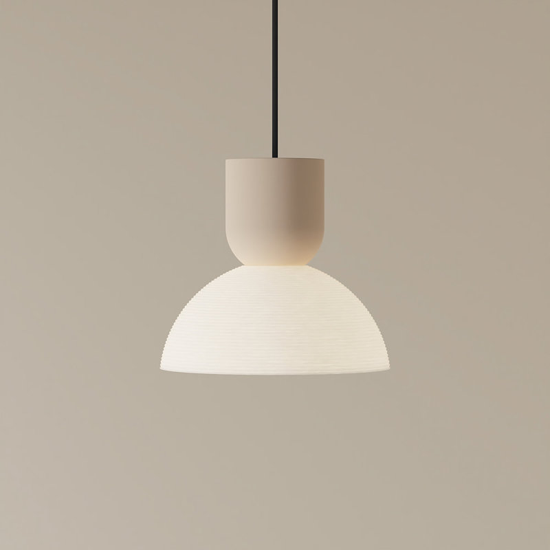 Buia Pendant Light, Peach, Black