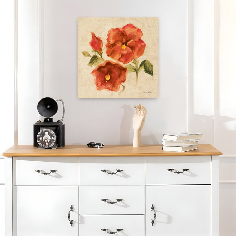 Fleurs tropicales lumineuses III, art hibiscus, H 18 po x l 18 po